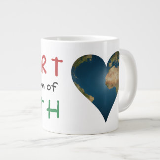 Herzförmige Erde Anagramm Herz Jumbo-Tasse