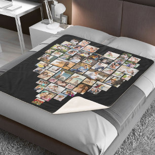 Herzförmige Fotocollage 51 Bilder Vorlage Sherpadecke