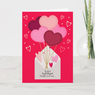 Herzförmige Gedanken Valentinstagskarte Karte