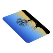 Herzförmige Herbstleaven Magnet (Rechte Seite)