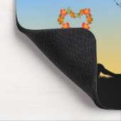 Herzförmige Herbstleaven Mousepad (Ecke)