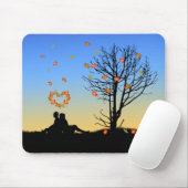 Herzförmige Herbstleaven Mousepad (Mit Mouse)