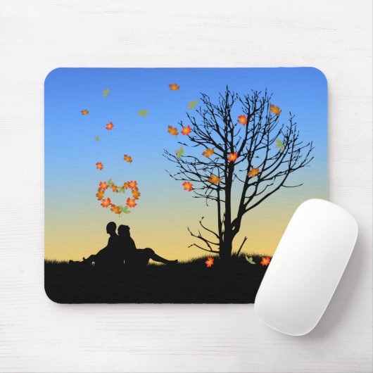 Herzförmige Herbstleaven Mousepad (Mit Mouse)