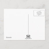 Herzförmige Herbstleaven Postkarte (Rückseite)