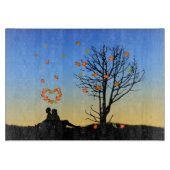 Herzförmige Herbstleaven Schneidebrett (Vorderseite)