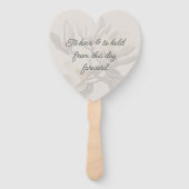 Herzförmige Hochzeitsfeier Sprichwort Magnolia Blu Fächer (Vorderseite)