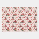 Herzförmige Kaffeetassen Geschenkpapier Set (Vorderseite 2)