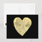 Herzförmige Kartoffelchip Postkarte (Vorne/Hinten)