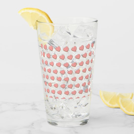 Herzförmige Kekse Glas (Vorderseite Ice)