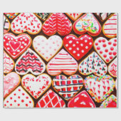 Herzförmige Kekse zum Valentinstag del Geschenkpapier (Flach)