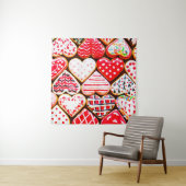 Herzförmige Kekse zum Valentinstag del Wandteppich (Beispiel)