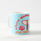 herzförmige Kunst Kaffeetasse (Vorderseite Links)