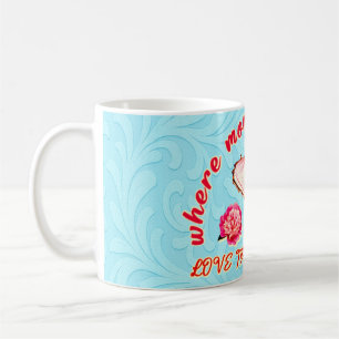 herzförmige Kunst Kaffeetasse