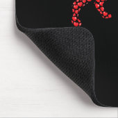 Herzförmige Liebe Irischer Setter Hund Valentinsta Mousepad (Ecke)