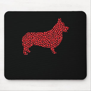 Herzförmige Liebe Welsh Corgi Hund Valentinstag M Mousepad