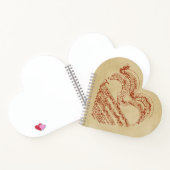 Herzförmige mittelalterliche Musikhandschrift Perg Notizbuch (Innenseite)