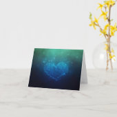 Herzförmige Nachtstars Karte (Gelbe Blume)