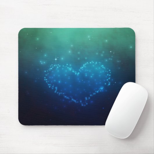 Herzförmige Nachtstars Mousepad (Mit Mouse)