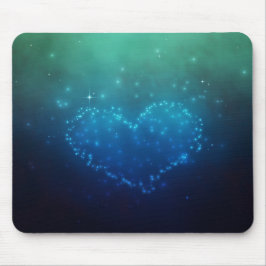 Herzförmige Nachtstars Mousepad