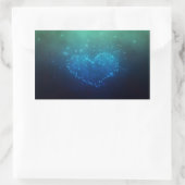 Herzförmige Nachtstars Rechteckiger Aufkleber (Tasche)