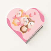 Herzförmige Notebooks Notizblock (Rückseite)