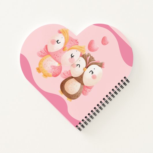 Herzförmige Notebooks Notizblock (Rückseite)