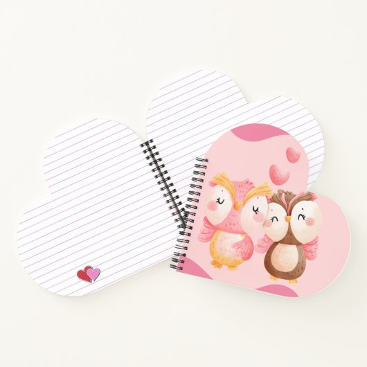 Herzförmige Notebooks Notizblock (Innenseite)