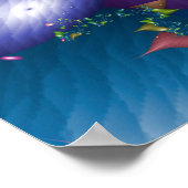 Herzförmige Petalen Poster (Ecke)