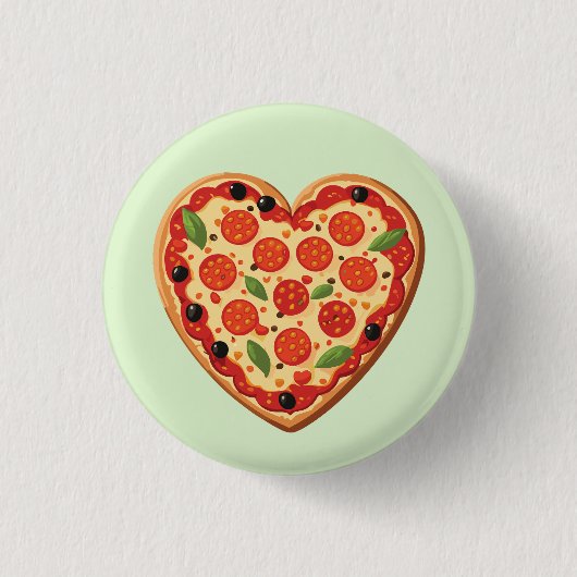 Herzförmige Pizza Button (Vorderseite)