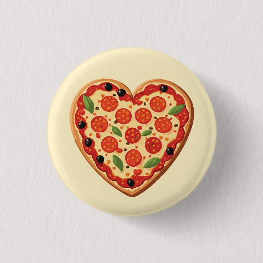 Herzförmige Pizza Button (Vorderseite)