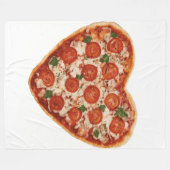 herzförmige Pizza-Decke Fleecedecke (Vorderseite (Horizontal))