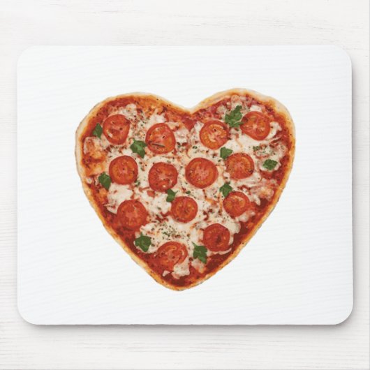 herzförmige Pizza Mousepad (Vorne)