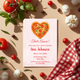 Herzförmige Pizza-Party-Baby-Shower-Einladung Einladung