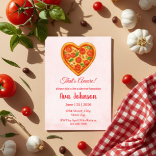 Herzförmige Pizza-Party-Baby-Shower-Einladung Einladung