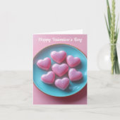 Herzförmige Pralinen Valentins Gruß Karte (Vorderseite)