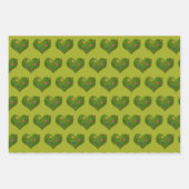 Herzförmige Rasen-Blume Schmetterling Geschenkpapier Set (Vorderseite)