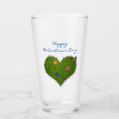 Herzförmige Rasen-Blume Schmetterling Glas (Vorderseite)