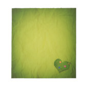 Herzförmige Rasen-Blume Schmetterling Notizblock (Vorderseite)