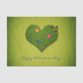 Herzförmige Rasen-Blume Schmetterling Seidenpapier