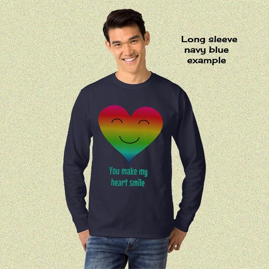 Herzförmige Regenbogenfarben T-Shirt