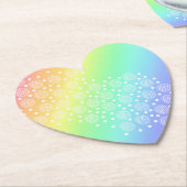 Herzförmige Regenbogenleuchte Untersetzer (angewinkelt)