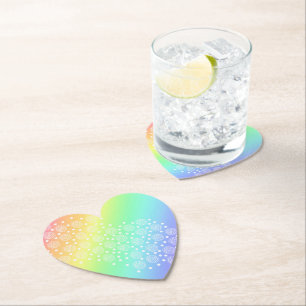 Herzförmige Regenbogenleuchte Untersetzer