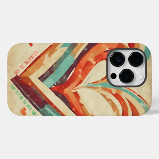 Herzförmige Retro Case-Mate iPhone Hülle (Rückseite (Horizontal))