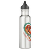 Herzförmige Retro Edelstahlflasche (Links)