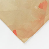 Herzförmige Retro Fleecedecke (Ecke)