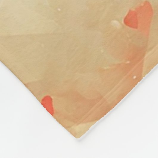 Herzförmige Retro Fleecedecke (Ecke)