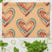 Herzförmige Retro Geschirrtuch (Gefaltet)