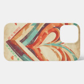 Herzförmige Retro iPhone Hülle (Rückseite (Horizontal))