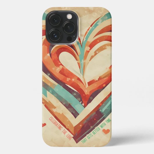 Herzförmige Retro iPhone Hülle (Rückseite)