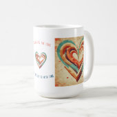 Herzförmige Retro Kaffeetasse (VorderseiteRechts)